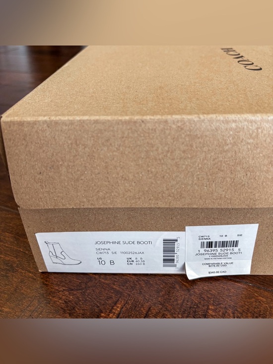 Coach suede wedge booties. - Picture 13 of 14